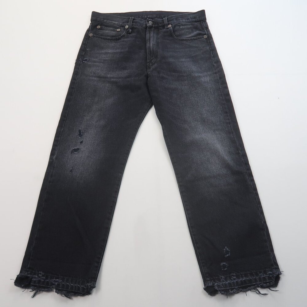 R13 Women's Boyfriend Jeans in Dark Washed Black
